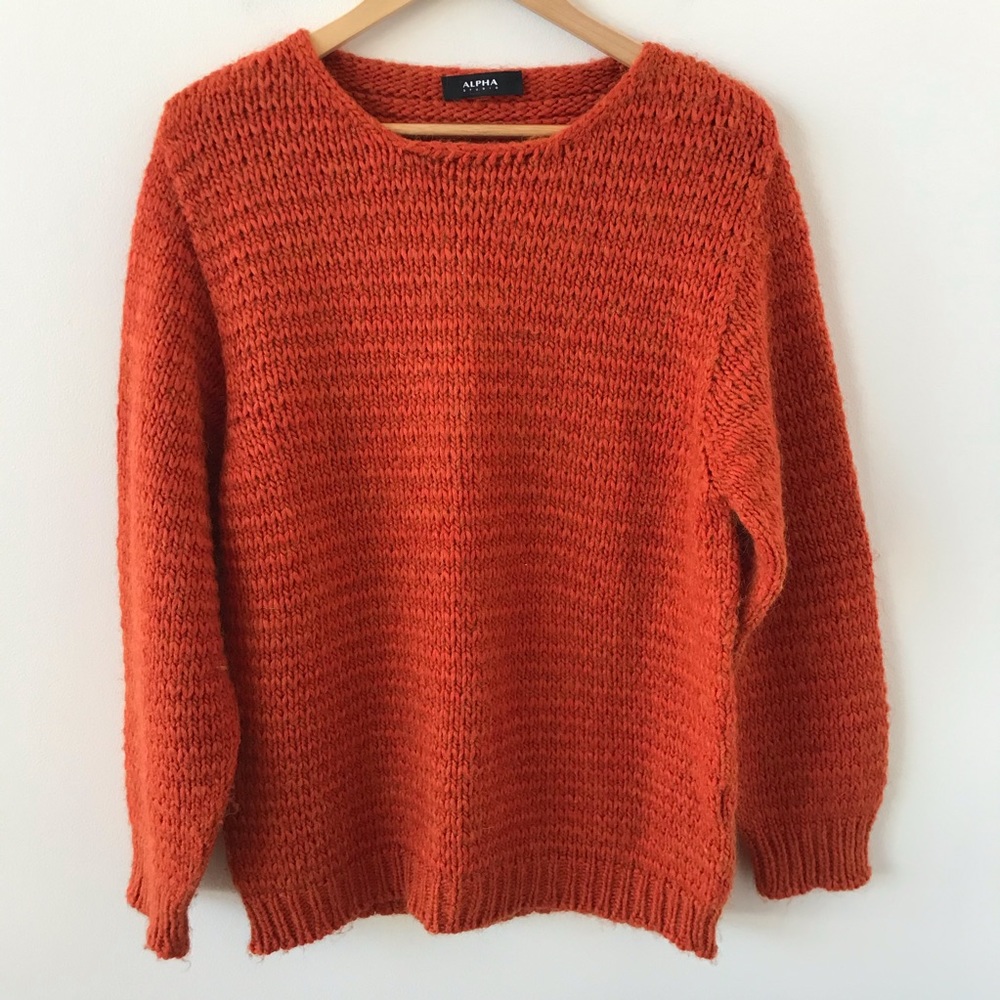 Alpha Studio orange sweater